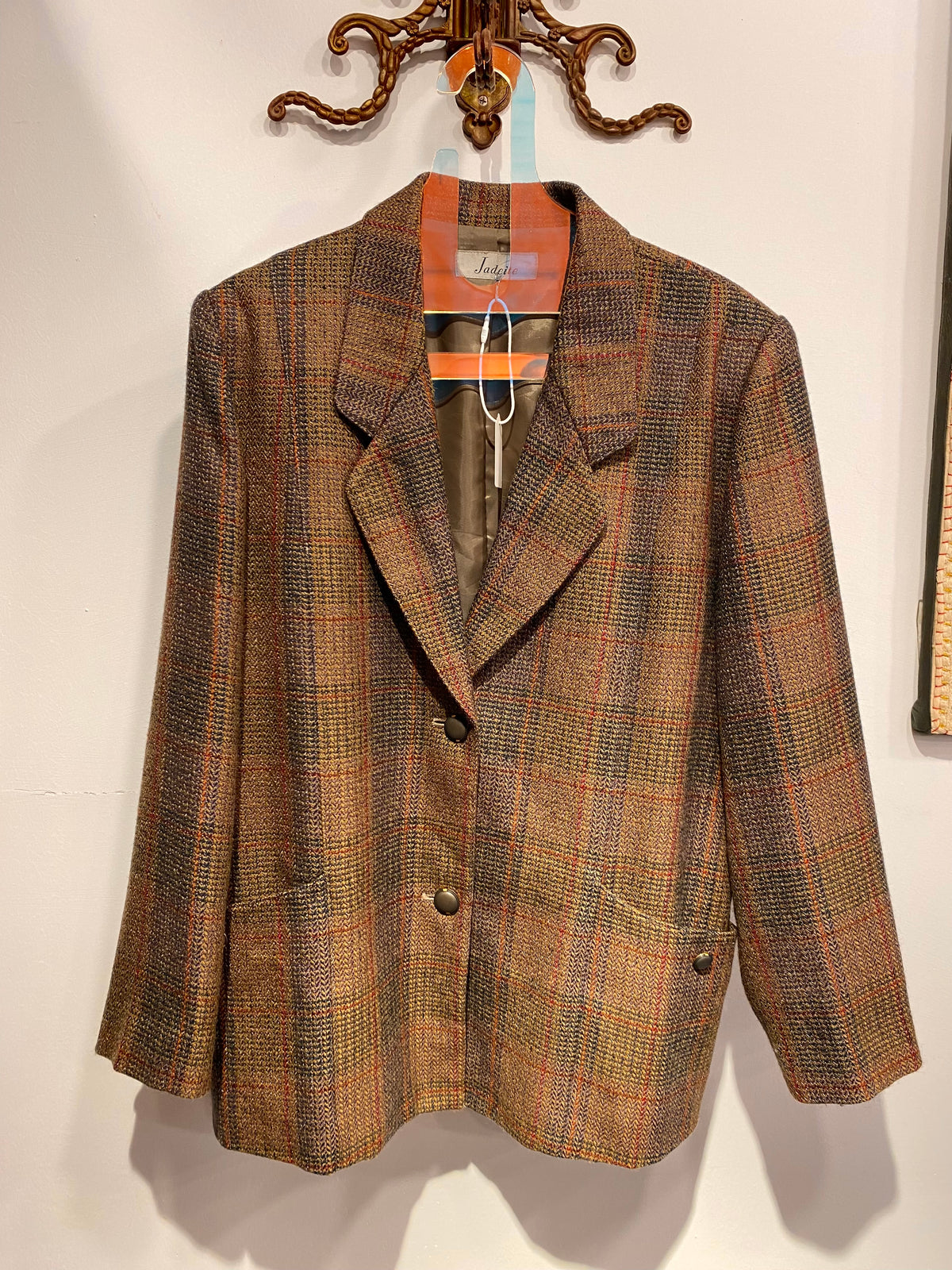 Brown Orange Tartan Blazer